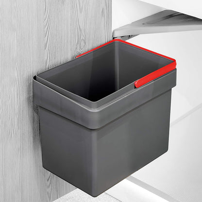 Poubelle porte de meuble 15L grise