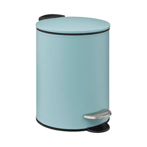 poubelle salle de bain 3 litres pédale turquoise