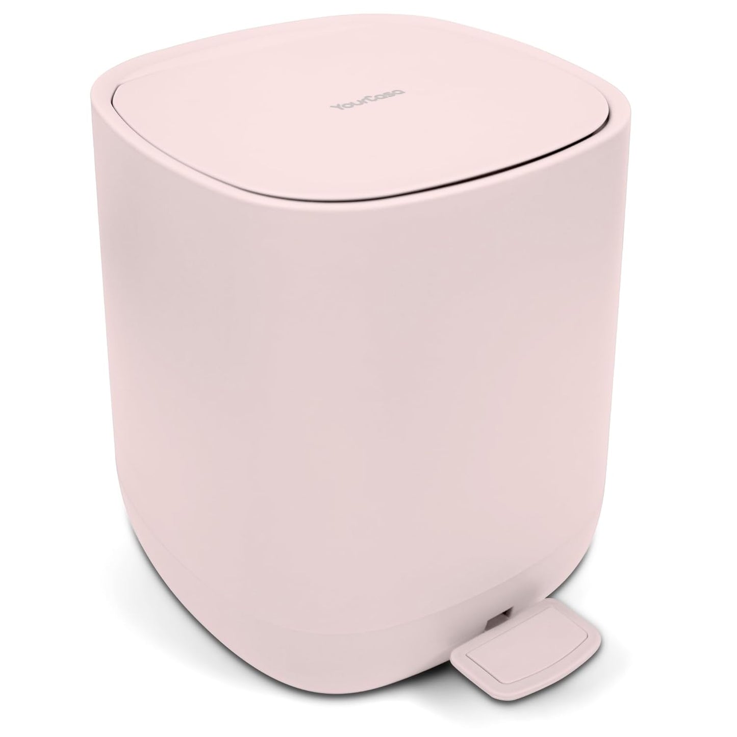 Poubelle rose 5L à pedale fermeture douce