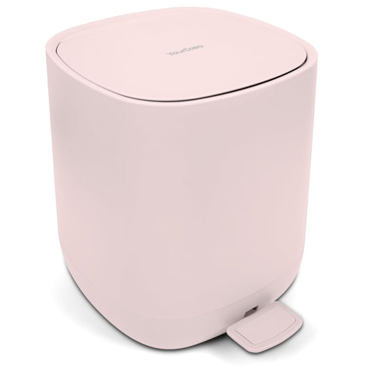 Poubelle rose 5L à pedale fermeture douce