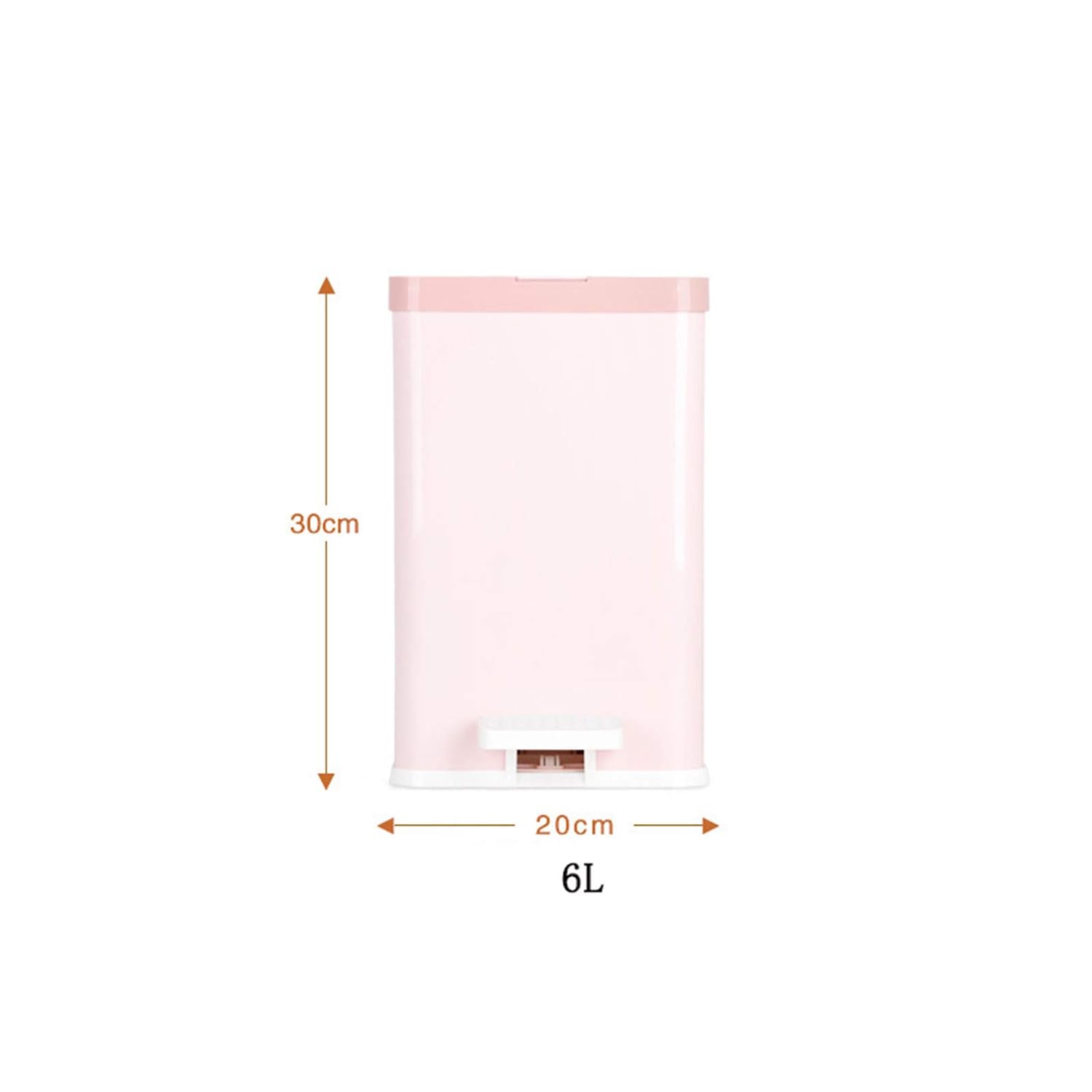 Poubelle rose 6L a pedale bureau