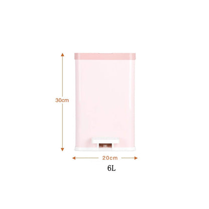 Poubelle rose 6L a pedale bureau