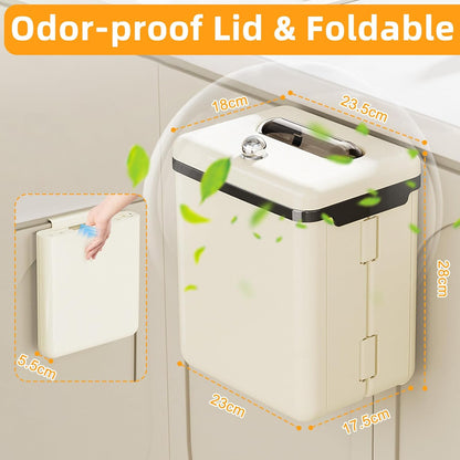 Poubelle suspendue pliable 9 L cuisine