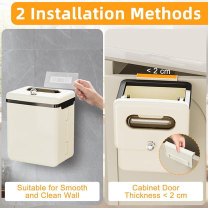 Poubelle suspendue pliable 9 L cuisine anti odeurs