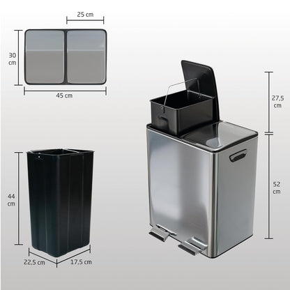 2 Compartiments de 20 L