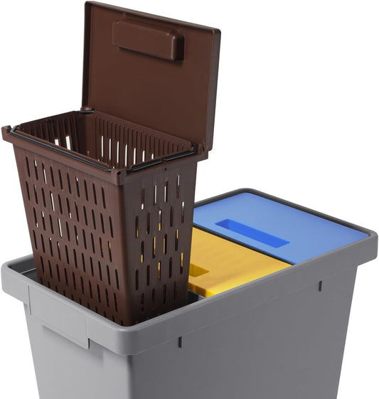 Poubelle tri sélectif 40L (3x13L)
