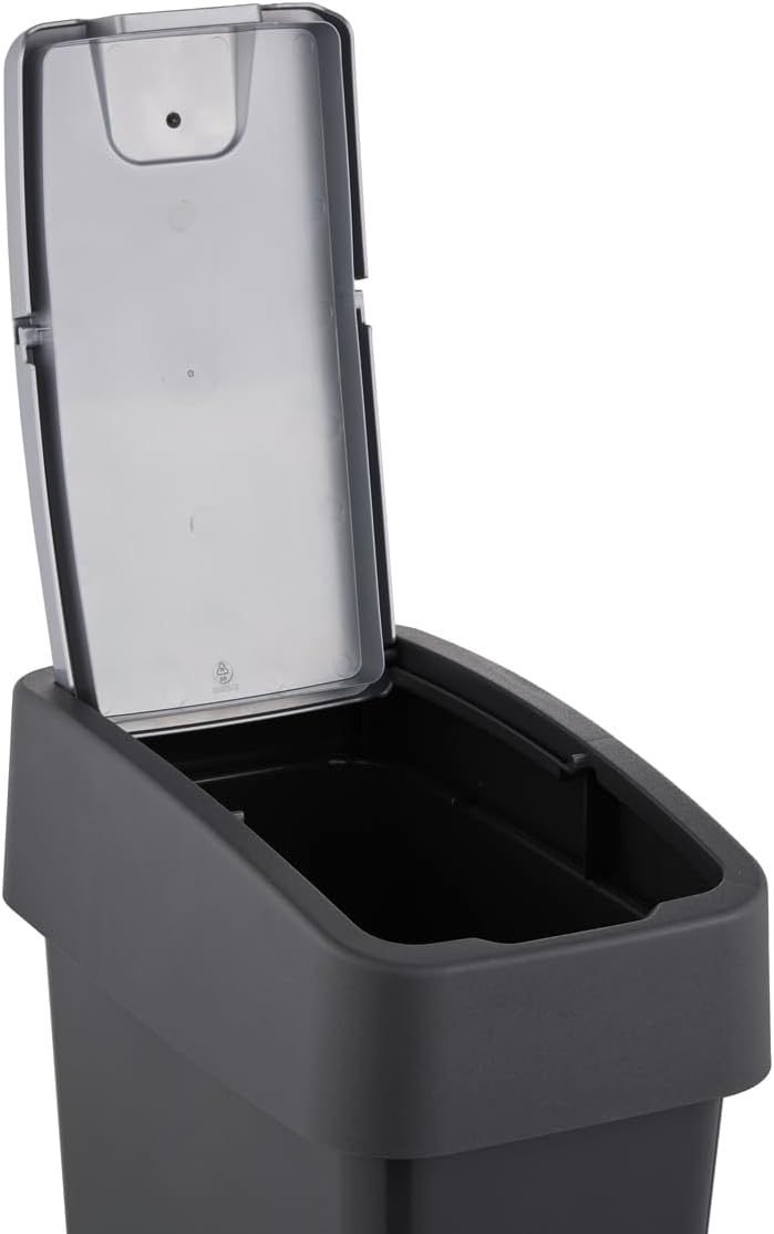  Premium poubelle avec couvercle rabattable, Soft Touch, 10 l, 29.5 x 18 x 36.5 cm, 
