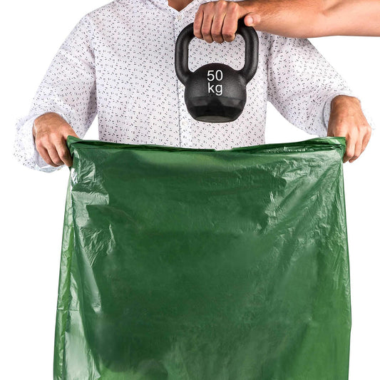 Sac poubelle 100 litres – Lot de 30 sacs solides, triple épaisseur et anti-fuite
