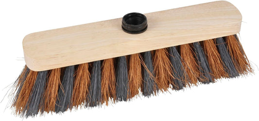 Tête de Balai Bois Zèbre Fibres de Coco+PVC 29 cm Usage Extérieur, 