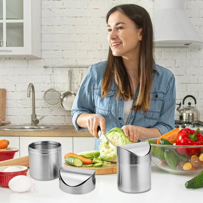 mini Petite poubelle de Table Inox 
