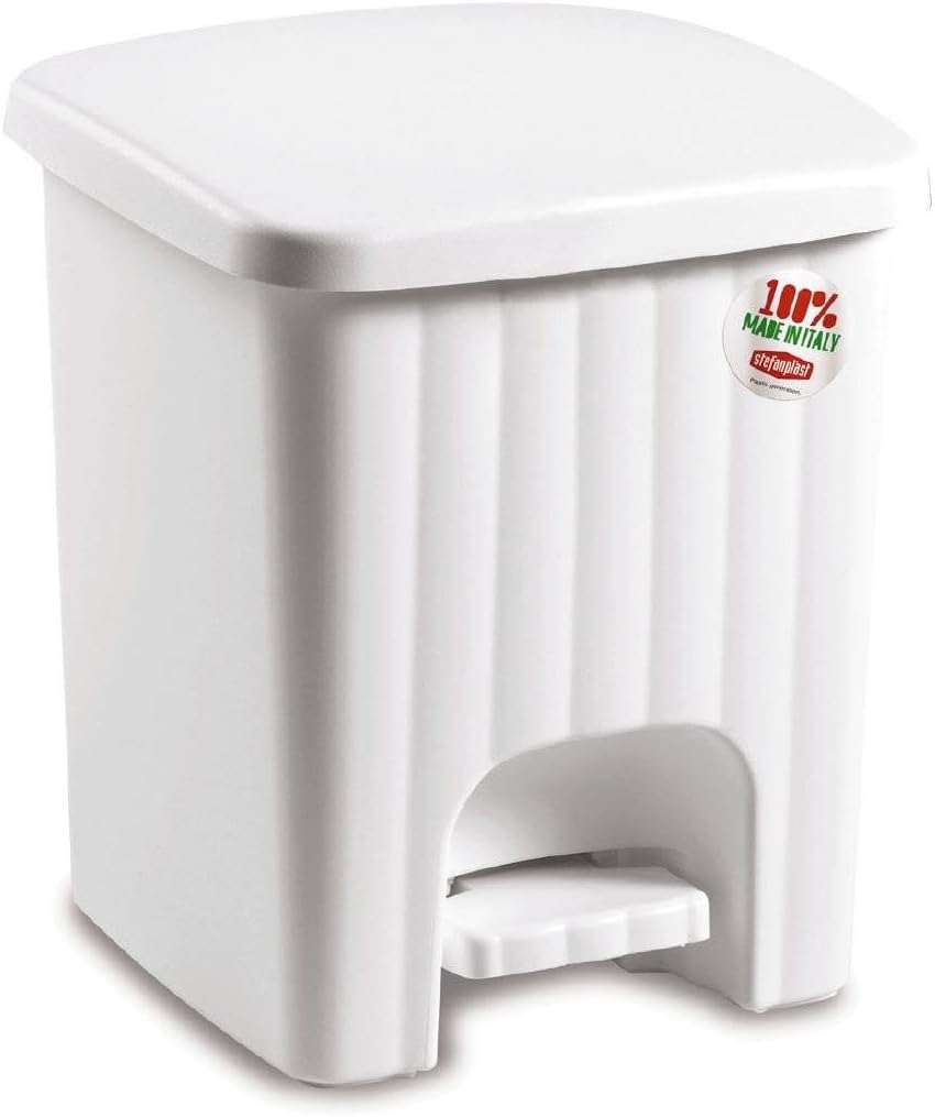 poubelle blanche 4,5 litres salles de bain carree