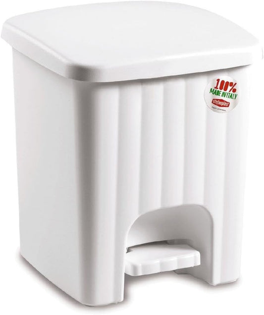 poubelle blanche 4,5 litres salles de bain carree