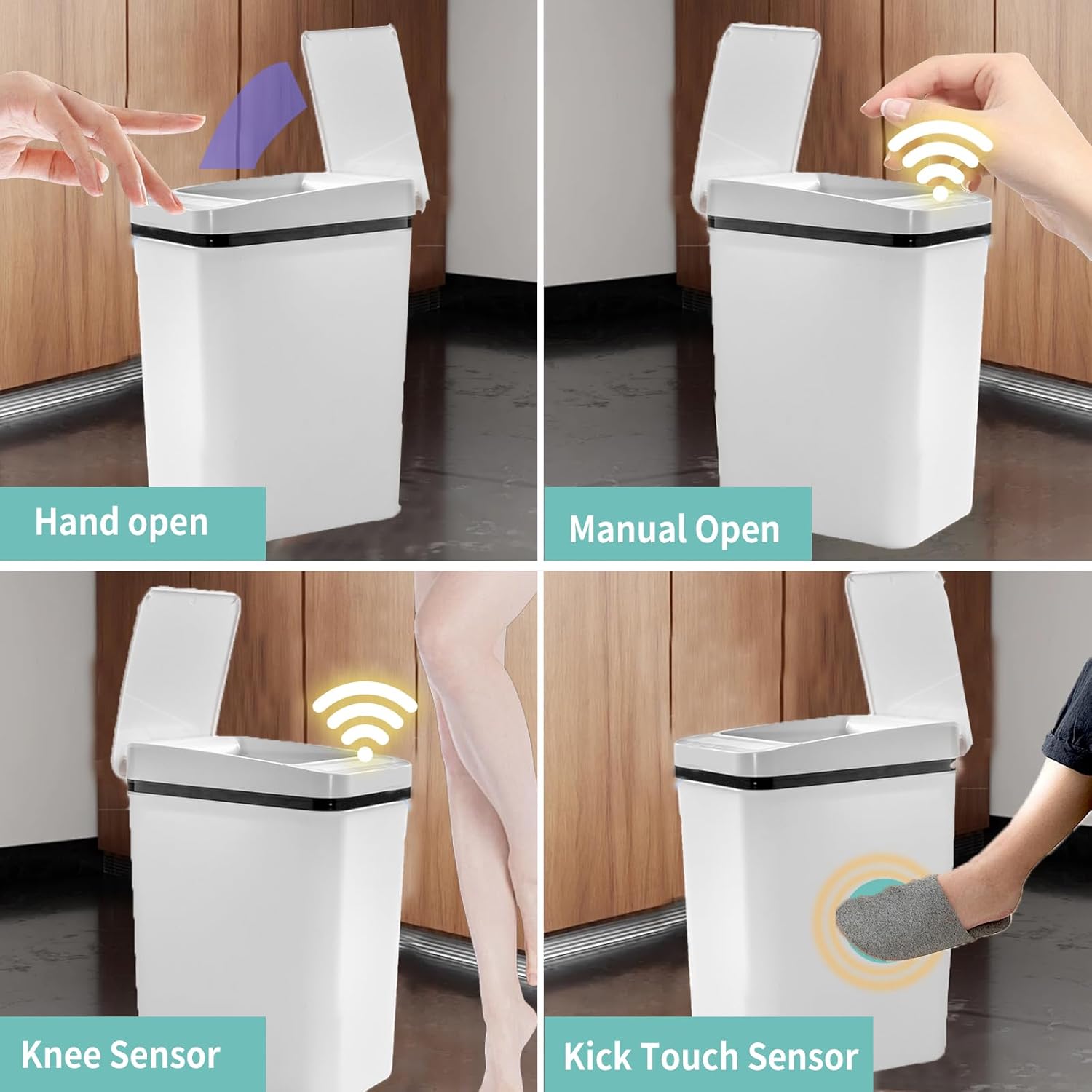 poubelle de salle de bain originale​ blanche