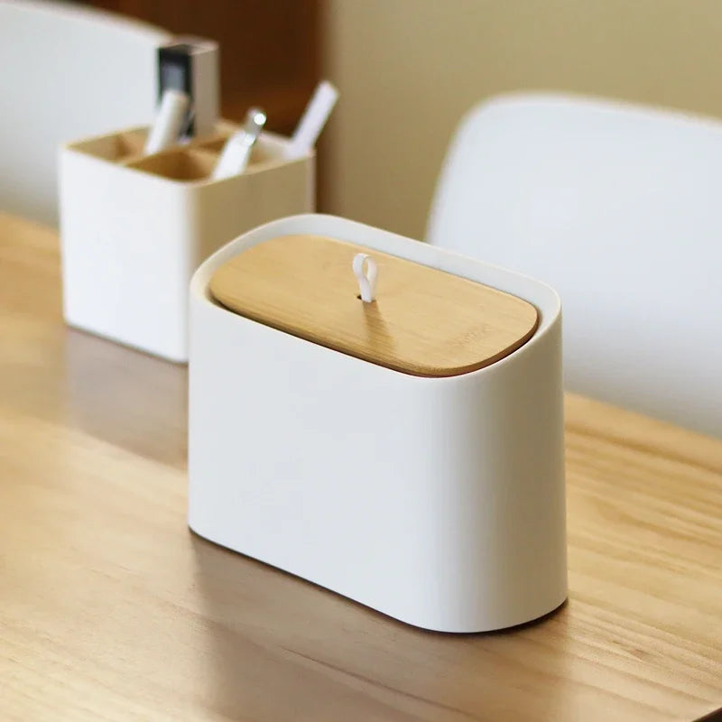 poubelle de table blanche bureau