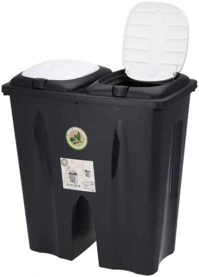Poubelle duo, capacité 2 x 25 litres