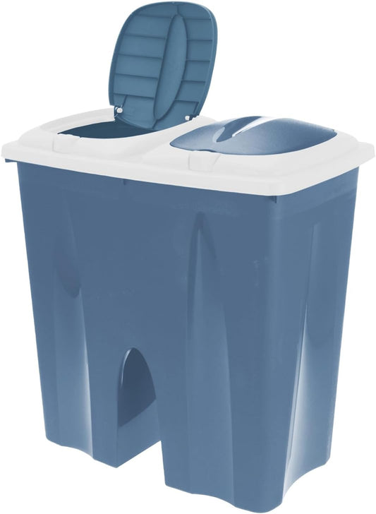 poubelle double compartiment 2 * 25l