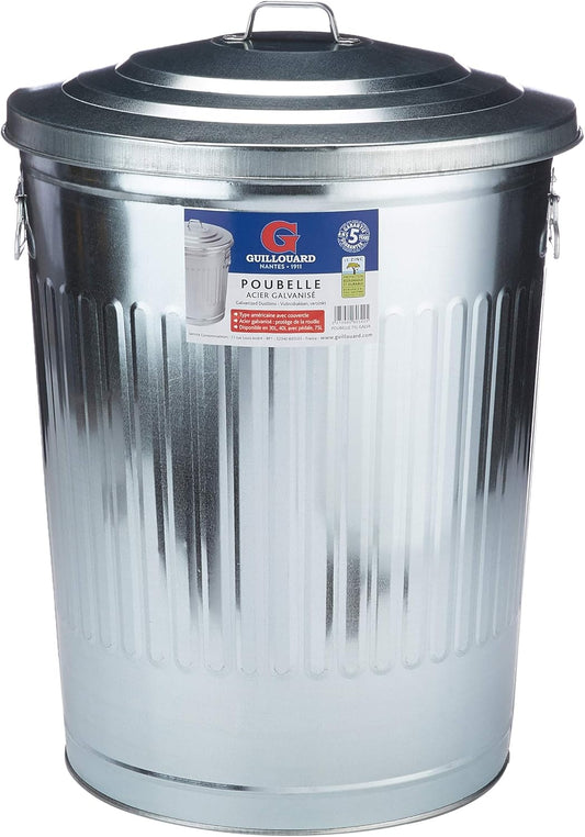 poubelle en acier 75l