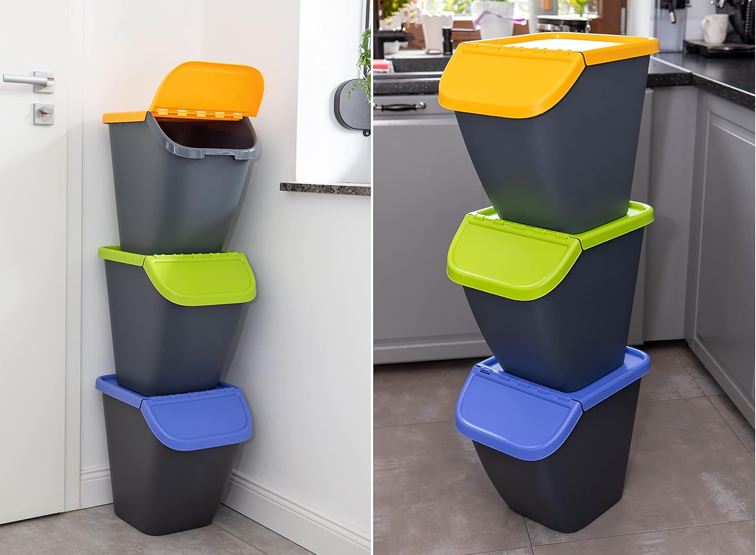poubelle plastique tri cuisine