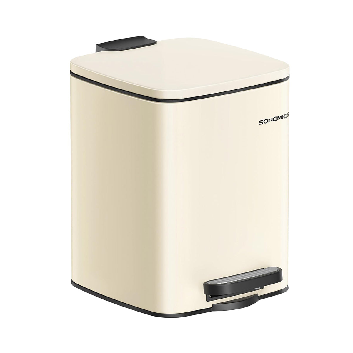 poubelle salle de bain beige