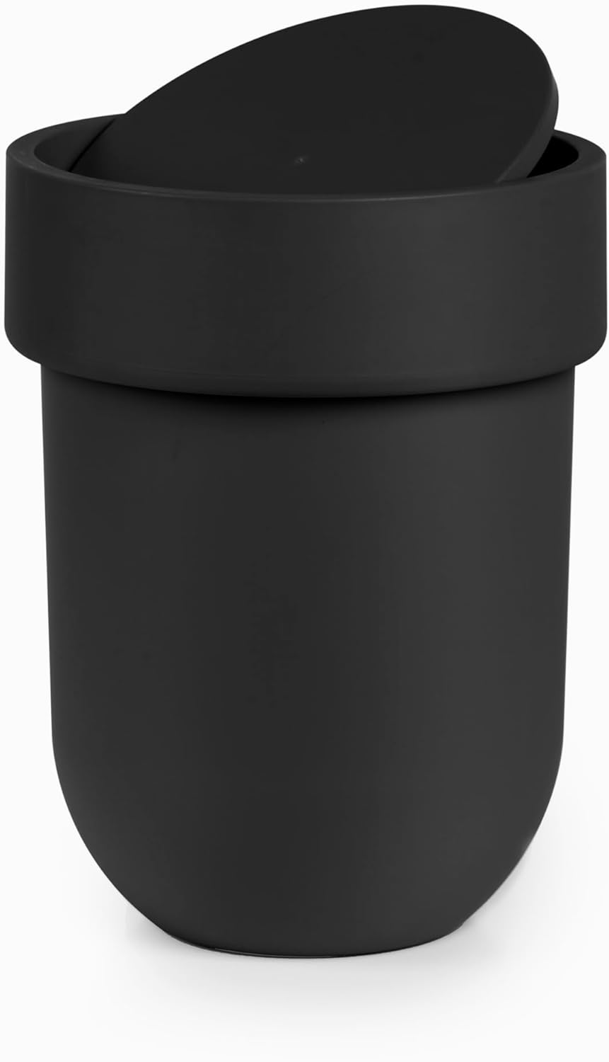 poubelle salle de bain noire